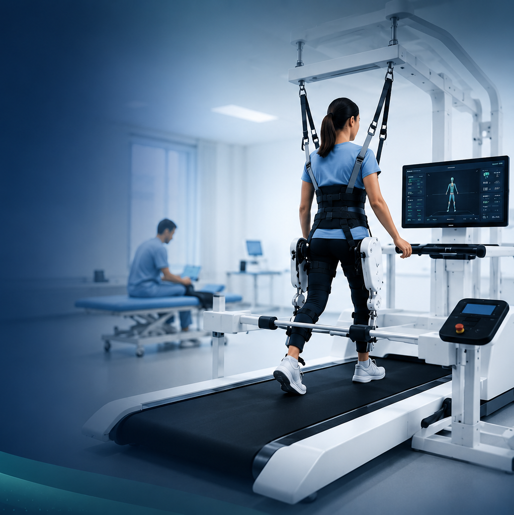 Robotic gait-training system in a modern rehabilitation clinic